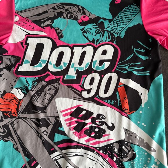 Dope Graphic T-Shirt S Short Sleeve 90s Style Polyester Unisex - Picture 2 of 5